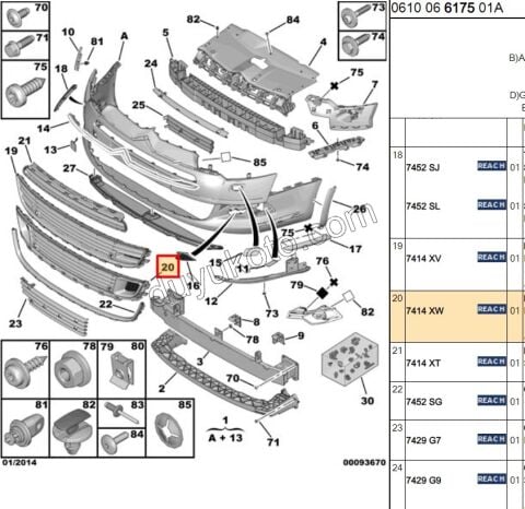 Ön Tampon Izgarası Alt C53 X7 DELIKLI