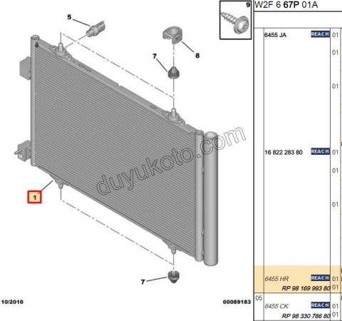 Klima Radyatörü P5081 DW12C