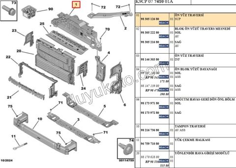 TRAVERS ON PANEL UST PRT4 CMBE