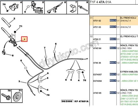 El Fren Kolu (Tabancası) P206 SIYAH