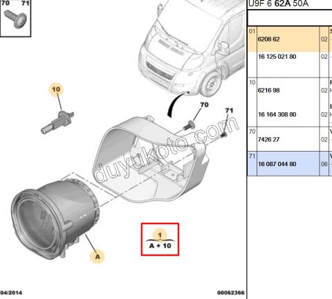 Peugeot Boxer Citroen Jumper Fiat Ducato Sis Farı 2007/2015