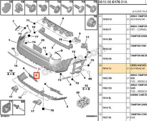Arka Çeki Demiri Kapağı C53 X7