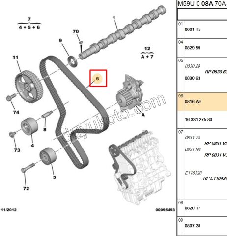Eksantrik/Triger Kayışı DW10 8V