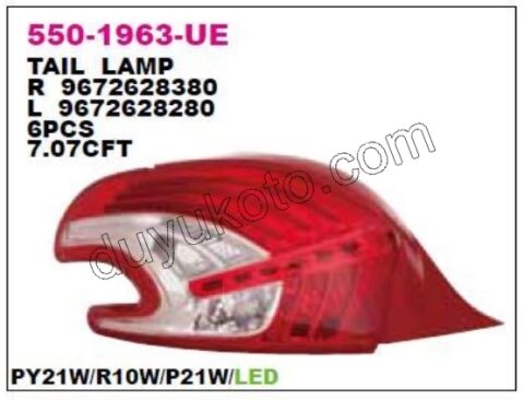 Peugeot 208 Stop Lambası Sol 2012/2019