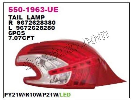 Peugeot 208 Stop Lambası Sağ 2012/2019