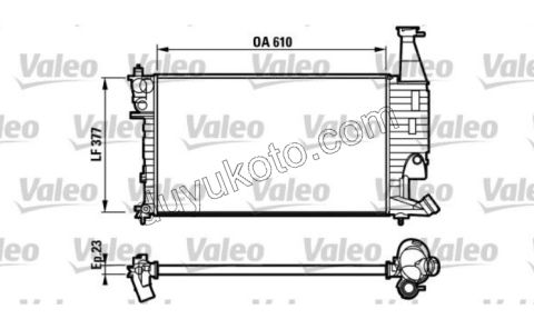 Motor Su Radyatörü (Depolu) PRT1 TU3 BENZINLI 96/02 TEL KLIPS ( + HORTUM