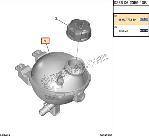 Radyatör Ek Depo 1.6HDİ Euro6 1.5HDİ Euro6 DB4 P207 P2081 P301 C33