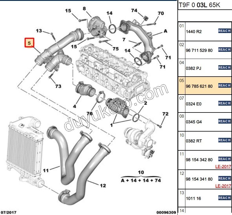 Turbo Hava Borusu DV6DTED P3081
