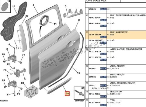 CITA SUS ARKA KAPI L P20081 KROM+