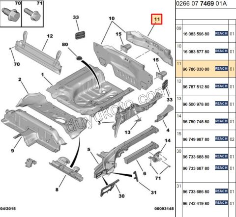 SAC ARKA PANEL DIS P301 CELY KOMP