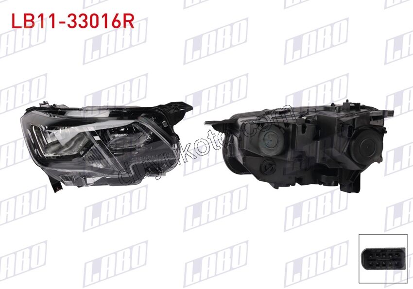 2019> Partner Rifter Berlingo Combo Doblo Proace City Far Sağ H7+H1 LED-