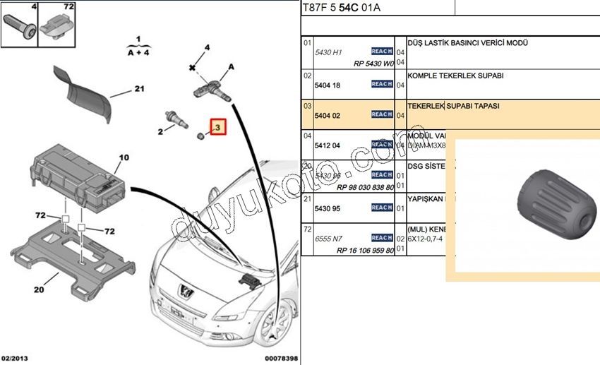 TAPA TERMOSTAT HAVA ALMA VE SUBAP KAPAGI