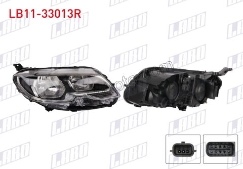 Peugeot 301 Far Sağ 2017/2021 H7+H1
