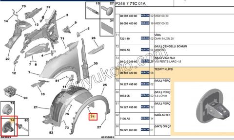 KLIPS DAVLUMBAZ SACLI P408 P3083 P20082 P30082 P50082