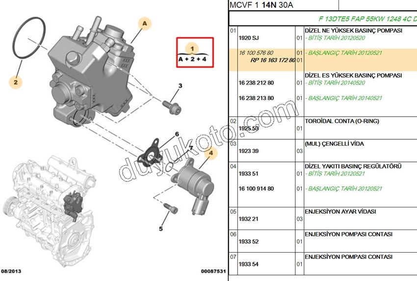 Mazot Pompası YM 1.3HDI