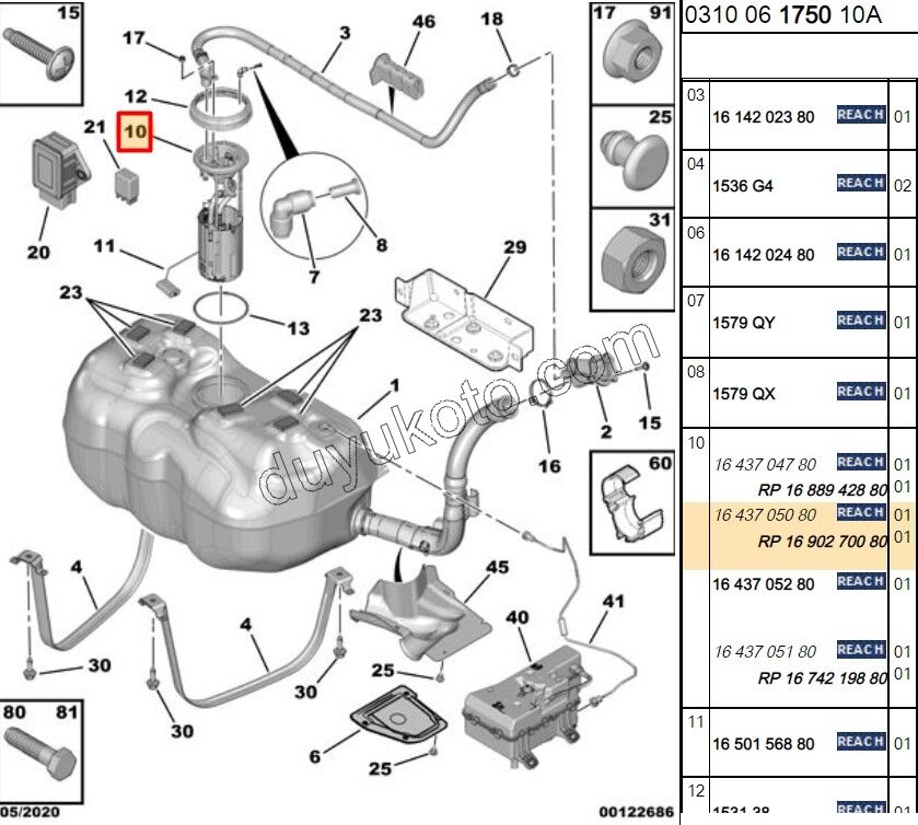 Benzin Pompası ve Şamandırası (Komple) BXR3
