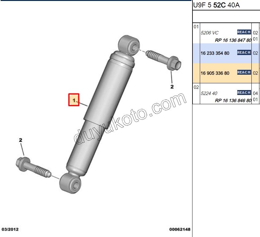 Arka Amortisör BXR3