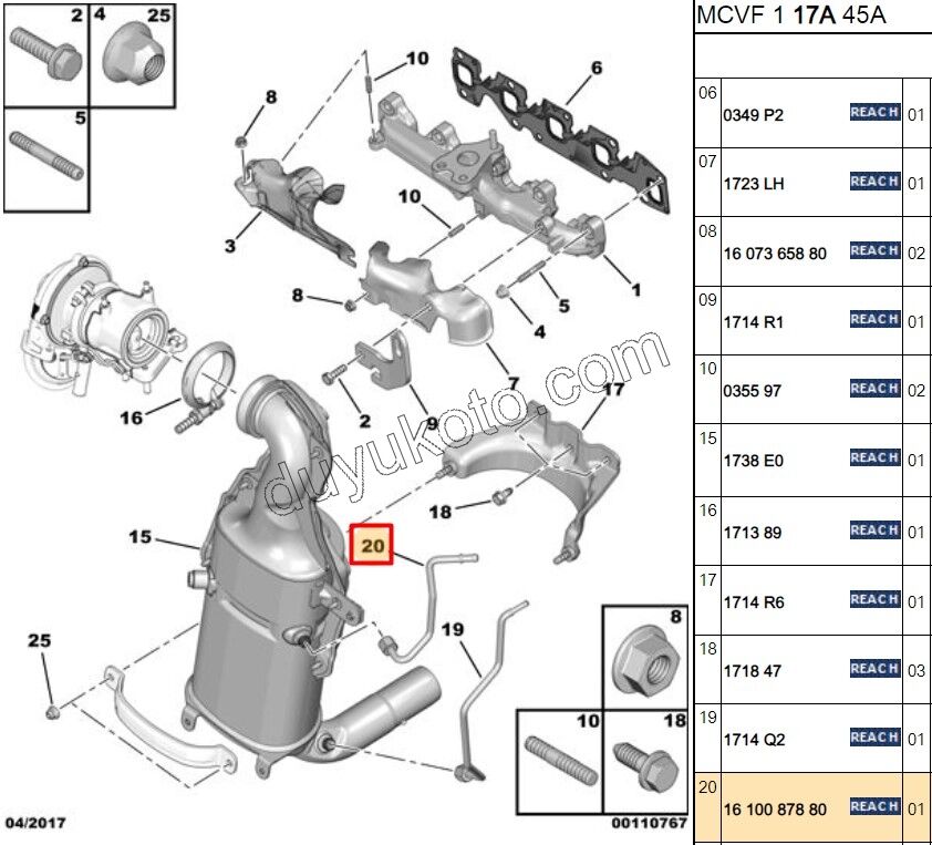 BORU KATALIZOR FAP 1.3HDI 1.3JTD EURO5