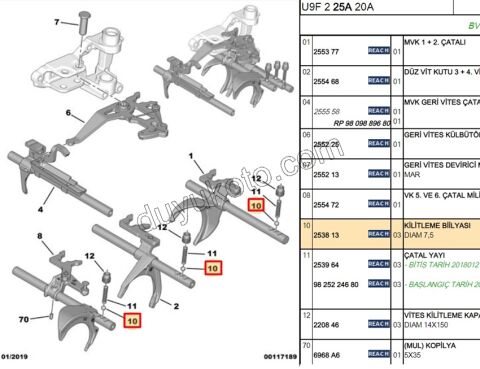 Vites Çatalı Sabitleme Rulmanı   BXR3 BXR35