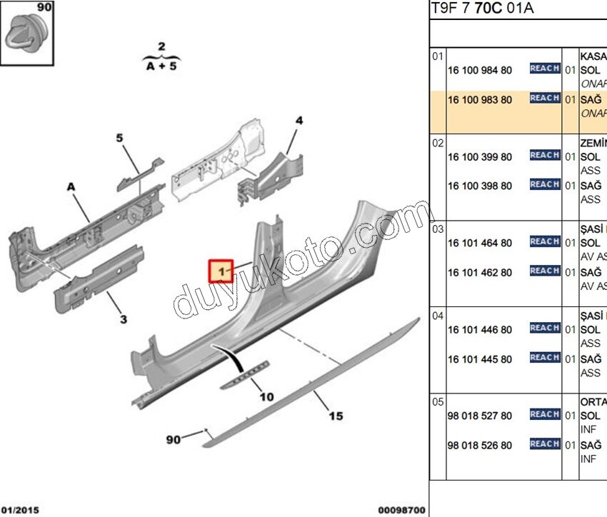 SAC ETEK MARSBIYEL R P3082 T9
