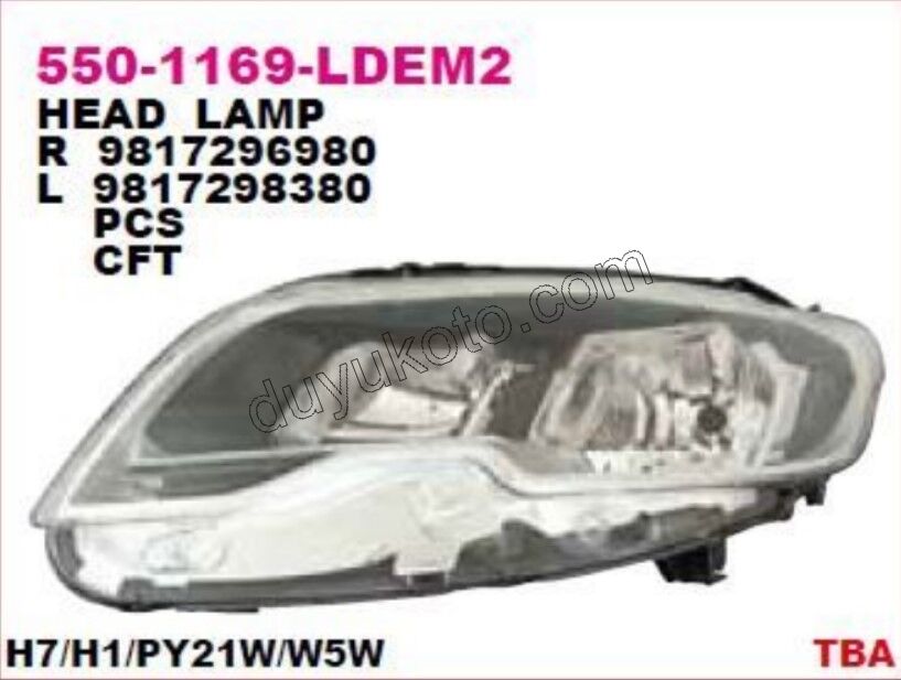 Peugeot 301 Far Sol 2017/2021 H7+H1