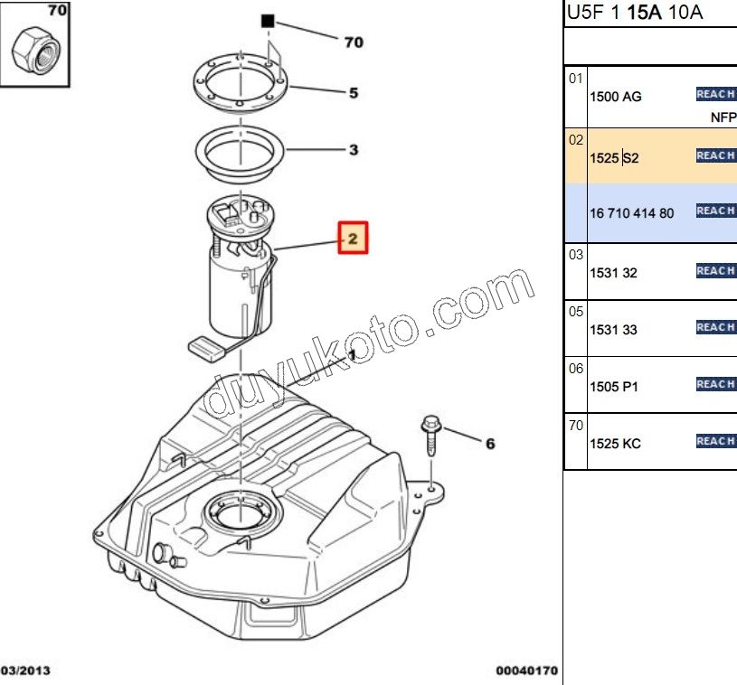 Yakıt Pompa ve Şamandırası (Komple) BXR2