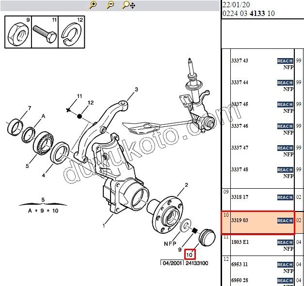 KAPAK PORYA TOZ ON + ARKA BXR 10Q 14Q DIAM 62