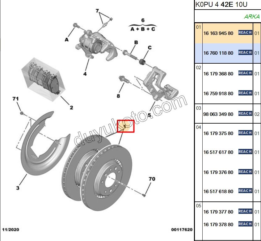 Fren Diski Arka HAVALI TK EXP4