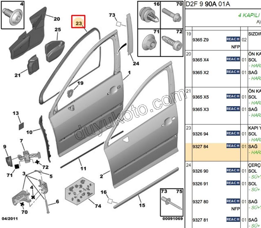 BANT ON KAPI CERCEVE R DEKORATIF P407