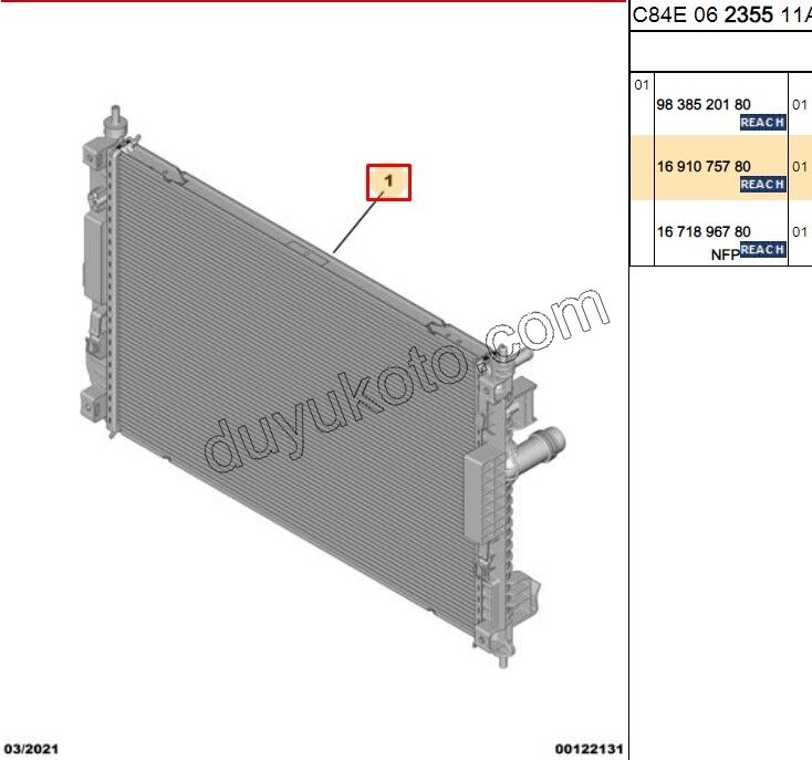 Motor Su Radyatörü 1.5HDİ Euro6 C5AIR