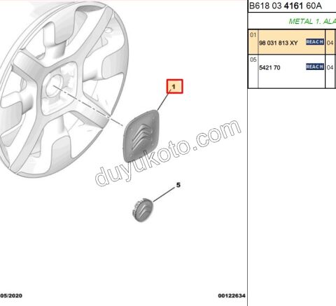 Jant Kapağı Orta Göbek Arması C33 C3AIR CCT CELIK JANT
