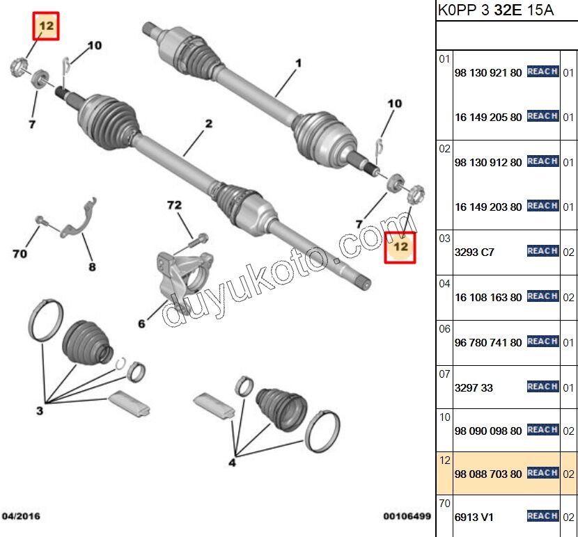 Aks Somun Pulu P407 PRT
