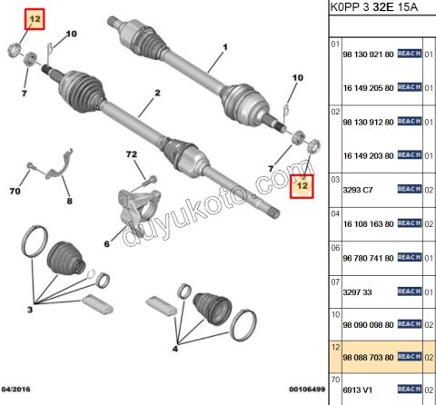 PUL ON AKS SOMUN KILITLEME KAPAK P407 PRT