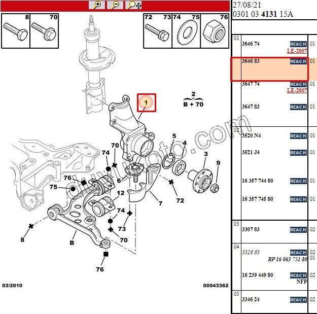 Ön Sol Taşıyıcı (Akson) 18Q BXR2 ABS+