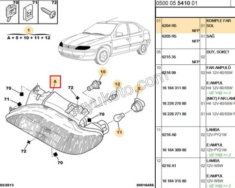 Citroen Xsara Far Sol H4 1998/2000