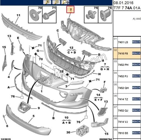 ISKELET ON TAMPON UST ARMA ALTI P3081
