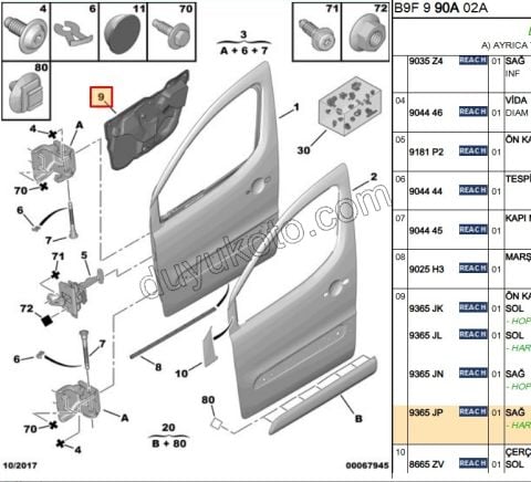 Ön Kapı İzolatörü Sağ