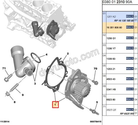 Devirdaim Su Pompası 2.0HDİ 16V 163HP