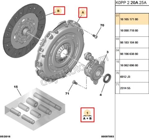DEBRIYAJ SET DW10FD 6VIT