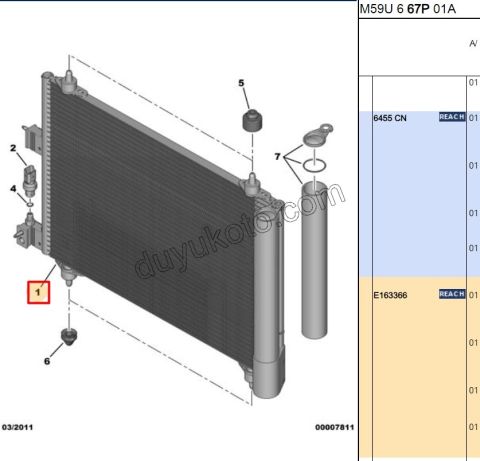Klima Radyatörü PRT2 1.6HDİ Euro4 XP