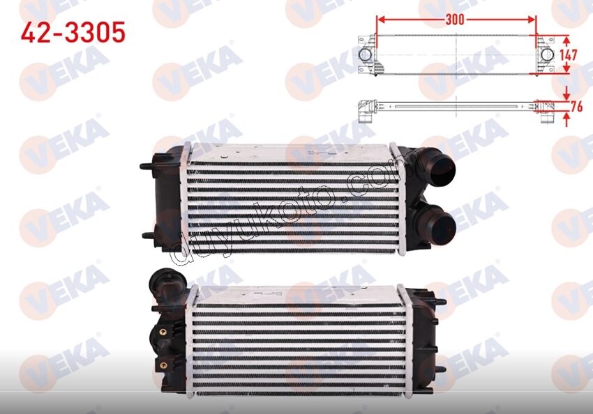 RADYATOR TURBO 1.6HDİ Euro4/Euro5 PRT3