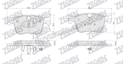 2019> Partner Rifter Berlingo Combo Doblo Proace City Fren Balatası Ön Tk C5AIR