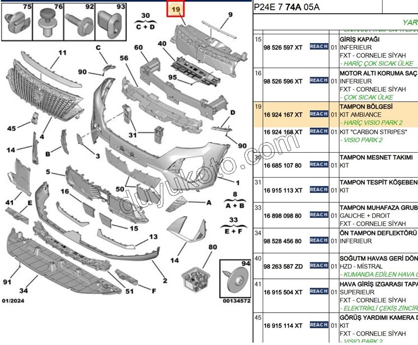 KAPLAMA ON TAMPON UST P20082MQ 3LED