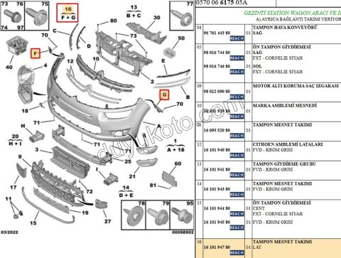 AYAK ON TAMPON YAN BAGLANTI TK C4PC2