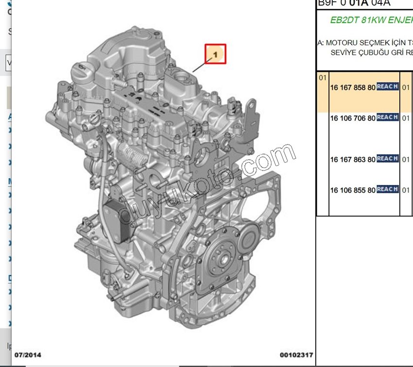 MOTOR KOMPLE 1.2CC 110HP B12XHL EURO6 110HP