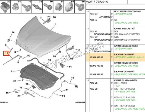 MOTOR KAPUT AMORTISOR P5081
