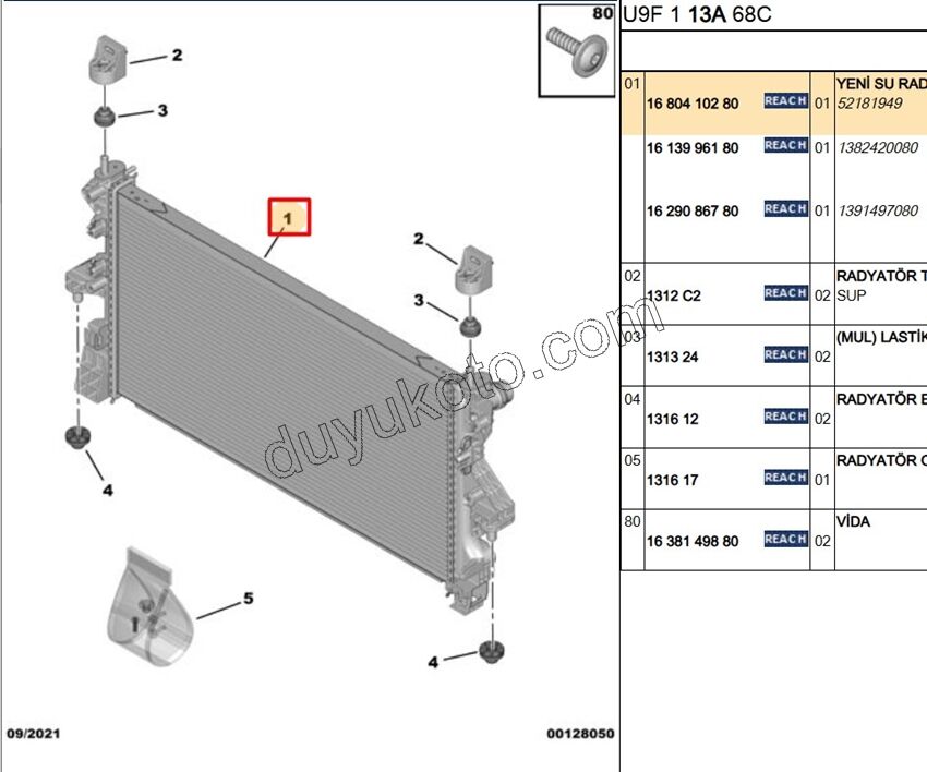 Motor Su Radyatörü BXR3MQ 2.2HDİ 156HP Euro6.3