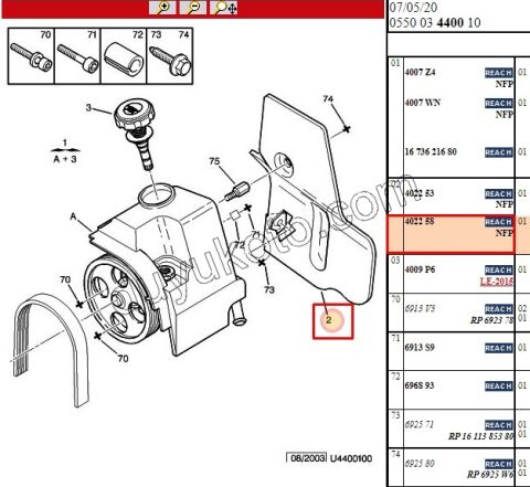 KECE DIREKSIYON POMPA ARKA P206