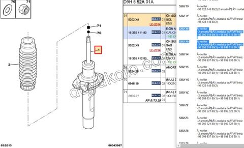 Ön Sol Amortisör P406