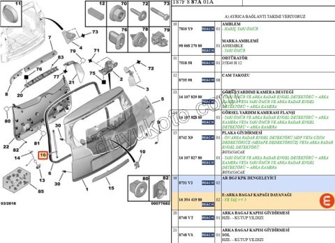 BAGAJ AMORTISOR P50081